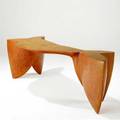 Wendell castle sculptural singledrawer desk with birds eye maple top on fiberglass base signed castle 96 30 x 87 x 35