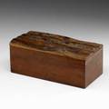 Robert whitley joined wooden box with laminated freeedge top carved whitley 4 12 x 10 12 x 5 14