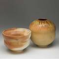 Tom coleman two vessels a sculpted woodfired glazed porcelain bowl anuyama 8 and a thrown vase covered in abstracted glazes bowl signed titled and numbered ac 6086 vase signed 7 x 9 12 d