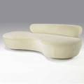 Vladimir kagan cloud sofa upholstered in white velvet 29 x 92 x 50