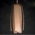 Harry balmer sculptural pendant lamp of heavily patinated steel 30 x 9 dia