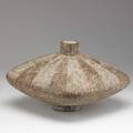 Claude conover manac stoneware vessel with impressed patterns signed claude conover manac 10 12 x 15
