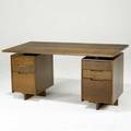 George nakashima doublepedestal desk with rectangular top over six drawers provenance available 29 12 x 60 x 27
