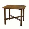L  jg stickley breakfast table no 580 with clipcorner top and arched crossstretchers unsigned 29 x 36 sq