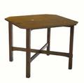 L  jg stickley breakfast table no 580 with clipcorner top and arched crossstretchers conjoined decal 29 x 36 sq