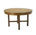 L  jg stickley dining table no 722 with circular top and bracketed crossstretchers 29 x 48 12 dia