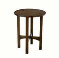 Gustav stickley tea table no 604 with circular top and arched crossstretchers unmarked 26 x 20