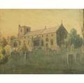Lamont a warner american  three watercolor and gouache paintings st marys  st lawrence great waltham essex co england signed and titled 16 x 20 untitled 1933 signed and dated 9 1