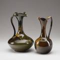 Rookwood two standard glaze ewers by am valentien and et hurley 1889 and 1900 both marked 9 and 10 12