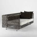 Kenneth cobonpue ying  yang sofa with cushions on rattanwrapped wire frame with steel legs 27 12 x 81 x 34 34