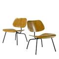 Charles and ray eames  evans pair of birch lcms both have evans labels 27 x 22 x 23