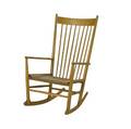 Hans wegner maple spindleback rocker with woven cord seat 43 x 24 34 x 31