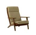 Hans wegner  getama teak lounge chair with original wool cushions branded getama design hans j wegner denmark 37 x 30 x 36