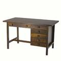 Brazilian jacaranda wood singlepedestal writing desk with six drawers 1970s 29 12 x 50 14 x 26 34