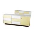 Samson berman two dressers in white and yellow architectural laminate both 28 x 71 x 17 34