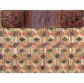 Rug grouping abstract design hook rug together with an oriental saddle bag larger 85 x 53