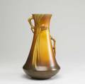 Roseville brown pinecone vase 71212 small chip inside footring stamped signature 12 12