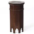 Moorish arts  crafts plant stand or pedestal unmarked 25 12 x 13