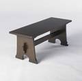 Stickley  ej audi reproduction trestle bench with mousehole feet 17 x 42 x 16