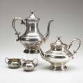 American sterling assembled four piece coffee service includes coffee pot 9 teapot 7 and creamer and sugar 2 36 12 ot