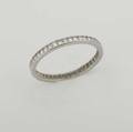 Diamond and platinum eternity band channelset single cut diamonds approx 75 ct size 9