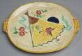 Majolica Bird and Fan Platter