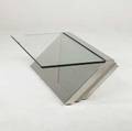 Pace chrome and glass cantilevered coffee table 16 x 48 x 31