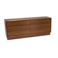 Scandinavian six drawer chest in teak 29 x 72 x 19