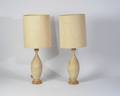 Pair of Modern Design Pottery Based Table Lamps