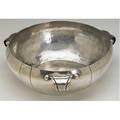 William spratling hammered silver bowl mexico ca 1940 incised vertical lines three beaded loop handles 8 34 x 3