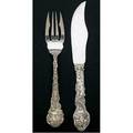 Gorham versailles silver fish service 12 8 fish knives 24 6 34 fish forks script monogram e 684 ot