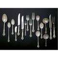 Gorham king edward silver flatware designed 1936 109 pieces 12 7 34 dinner forks 6 7 luncheon forks 8 6 14 boullion spoons 18 6 cakesalad forks 18 6 tesapoons 8 7 12 iced
