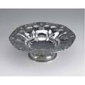 Gorham silver footed centerbowl lobed with raised scroll reserves applied scroll rim date mark 1914 39 ot 14 12 x 4