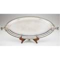 Ball black  co sterling silver fish tray ny oval tray with applied laurel wreath border volute handles with realistically modeled catches of fish ca 1860 789 ot 31 12 x 12 34