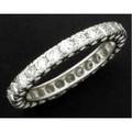 Diamond and platinum eternity band thirtyone brilliant cut diamonds 125 cts tw 53 gs gw size 8 34