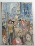R F Houlihan Modernist OilCanvas Street Scene