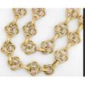 Long gold chain 18k matte and bright links marked brevette 724 gs gw 40