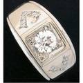 Gentlemans diamond ring 14k wg ca 1950 principal boxset oec diamond 82 ct by formula ten accent diamonds 14 ct by formula 107 gs gw size 9