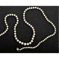 Tiffany  co natural pearl and diamond necklace 129 natural pearls 444 mm25 mm diamond set boxclasp oec diamond 09 ct with original purchase receipt from tiffany  co paris july 20 1922