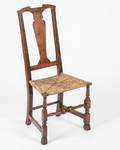Rush Seat Side Chair with Turned and Block Legs