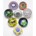 Paperweights grouping of eight includes baccarat nos 668 146 6 1459 st louis millefiori whitefriars millefiori unsigned millefiori type largest 3 12
