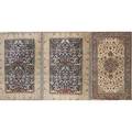 Oriental area rugs two tabriz animal carpets together with modern tabriz all 20th c largest 33 x 60