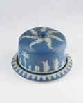 A Blue Wedgwood Jasperware Cheese Dome  Plate