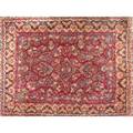 Sarouk oriental rug red ground allover design 20th c 137 x 108