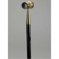 Telescope cane adjustable brass telescope in ebonized shaft with bone or ivory ferrule length 36
