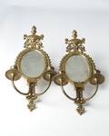 Pair of Brass Mirrored Sconces