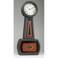 E howard  co banjo clock no 5 weightdriven clock in stained rosewood case ht 29