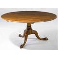 English breakfast table in cherry with detached top and snake foot base 19th c top possibly married to base 29 12 x 58 14 dia