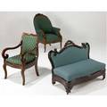 Victorian upholstered furniture meeks attr armchair together with duncan phyfestyle open armchair and slipper loveseat loveseat 34 12 x 71 12 x 26