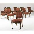 Herter brothers attr dining room chairs set of ten with parcel gilt decoration and rosewood frames ca 1870 35 12 x 19 12 x 20 12